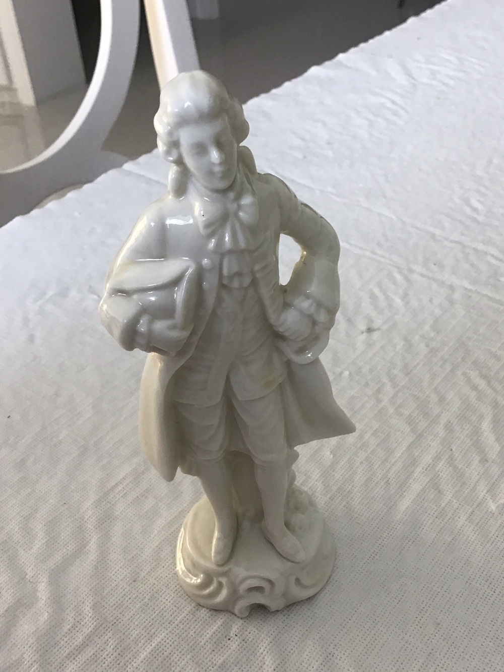 Japna White Glazed Porcelain Gentleman Figurine